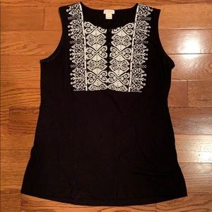 J.Crew black sleeveless top